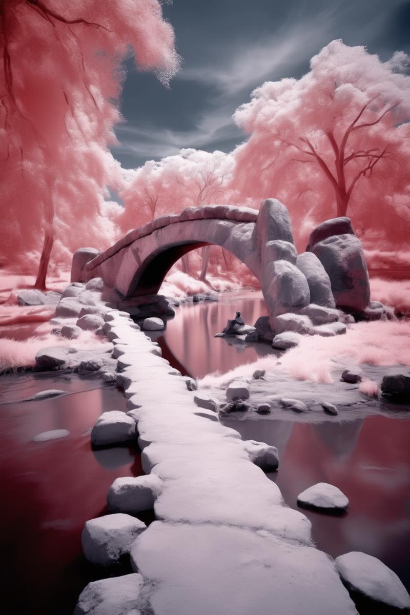 00149-3506682271-_lora_Infrared Photos_1_Infrared Photos - selfie infrared photography of bridge stones and river.png